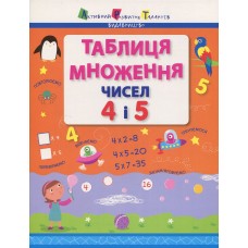 Таблиця множення чисел 2 і 3/4 і 5/6 і 7/8 і 9 АРТ Ранок