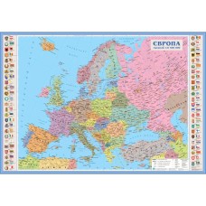 Політична карта Європи, масштаб 1:6 500 000