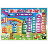 Стенд. Пиши та стирай.Склад числа А3