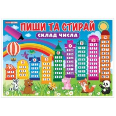Стенд. Пиши та стирай.Склад числа А3